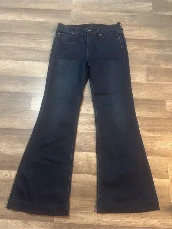 7 For All Mankind Denim - 7 For All Mankind Women’s Dark Blue Flare Leg Jeans Size 30